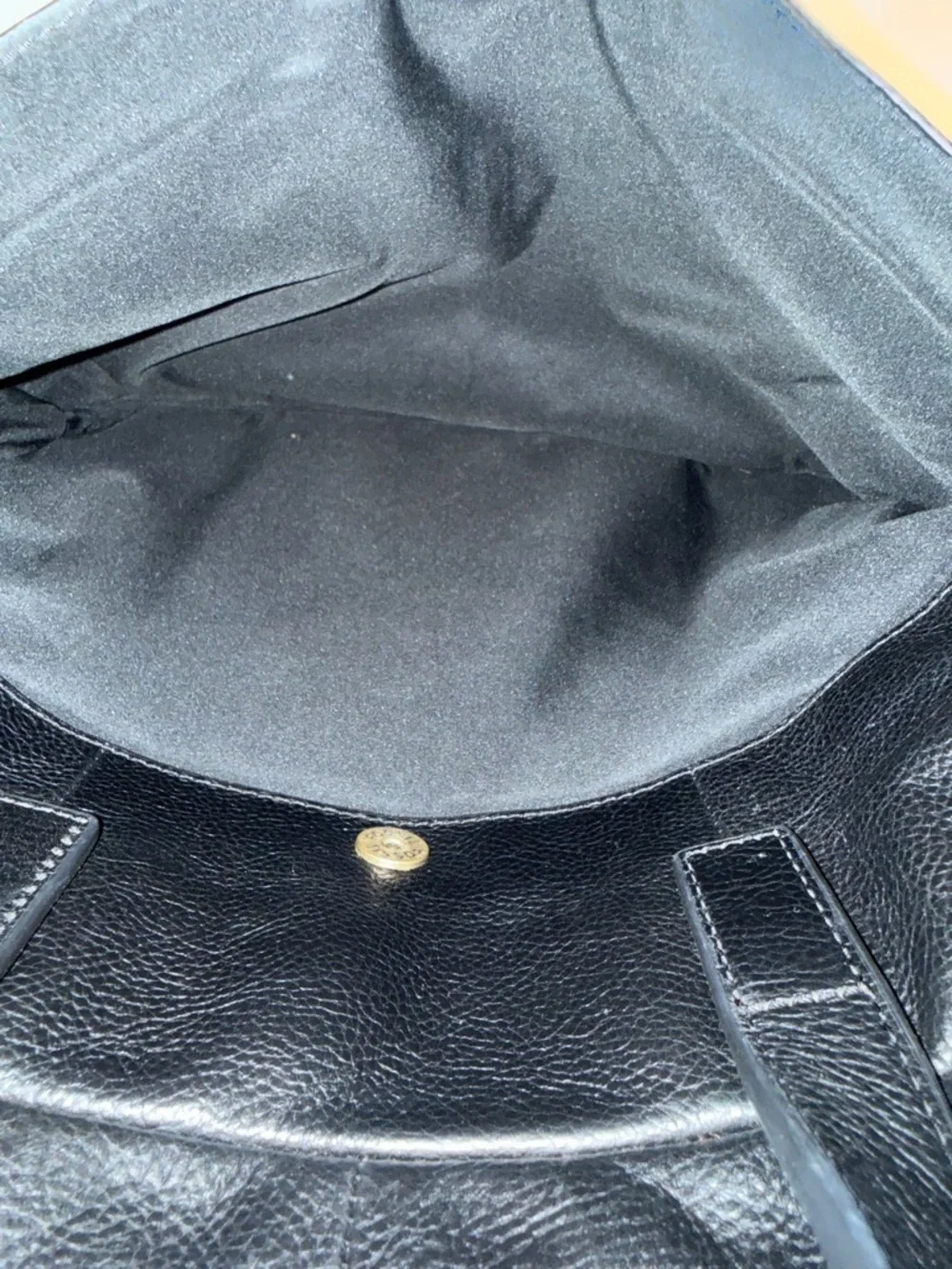 Fossil Black Pebble Leather soft-side Briefcase Computer Bag EUC